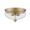 Z-Lite Amon 3 Light Flush Mount, Heritage Brass And Clear Seedy 722F3-HBR - alternate 1